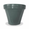 Balcony Beyond 4.5 x 3.75 in. Powder Coated Ceramic Standard Flower Pot, Gray, 16PK BA3241990